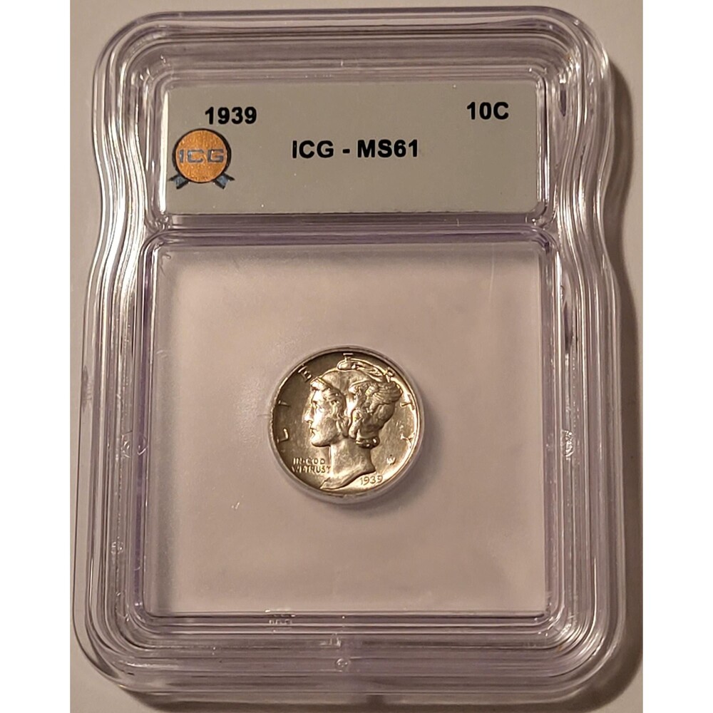 1939 Mercury Dime MS61 ICG